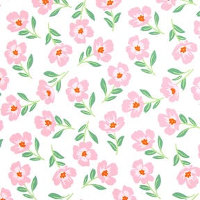 Sweatshirt geruwd Bloemen | by Poppy – ivoor/roze, 