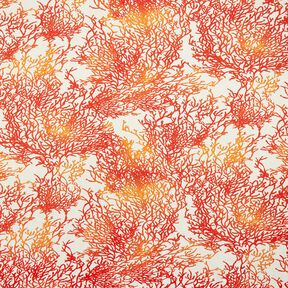 Decostof Half panama fijn koraal – terracotta/natuurlijk – terracotta/natuur, 