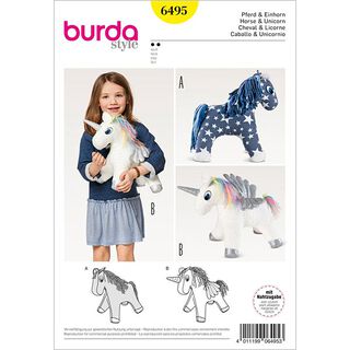 Knuffeldieren: Eenhoorn | Paard, Burda 6495, 