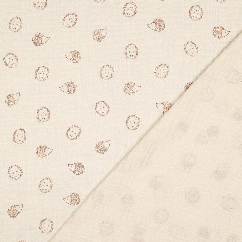 Mousseline/dubbel gehaakte stoffen Egels | Poppy Fabrics – natuur/lichtbruin,  image number 4