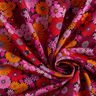 Viscosestof Zomerbloemen – vuurrood/zwart,  thumbnail number 3