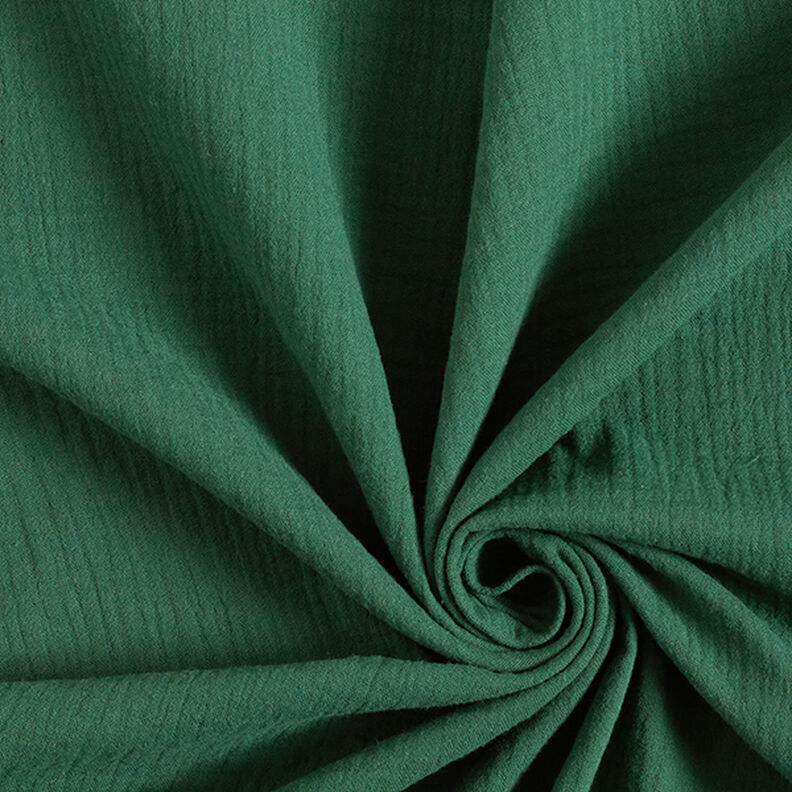 Mousseline/dubbel gehaakte stoffen – donkergroen,  image number 1