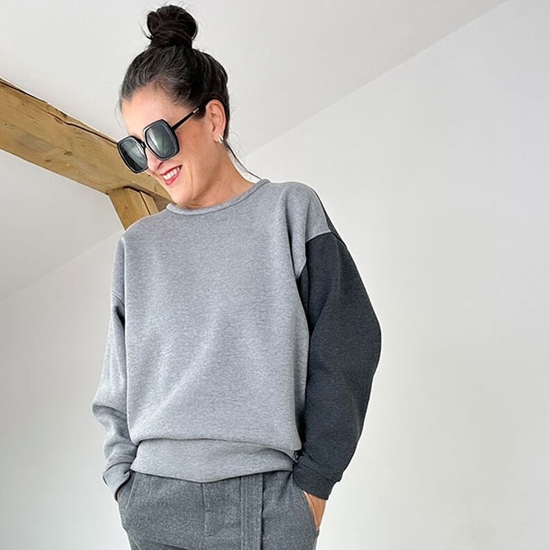 MEVROUW ZORA Oversized trui met brede zoomband | Studio Schnittreif | XS-XXL,  image number 3