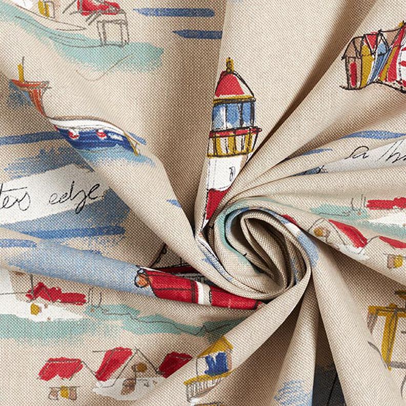 Decostof Half panama Boten – blauw/rood,  image number 3