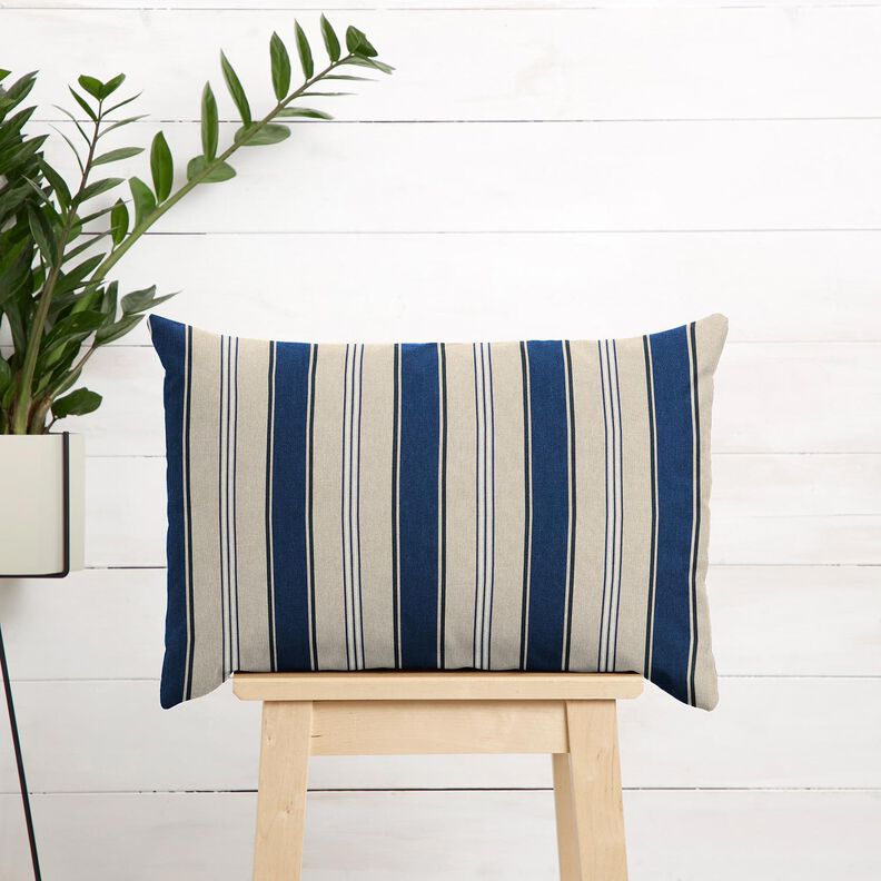 Decostof Half panama maritieme strepen – natuur/indigo,  image number 7