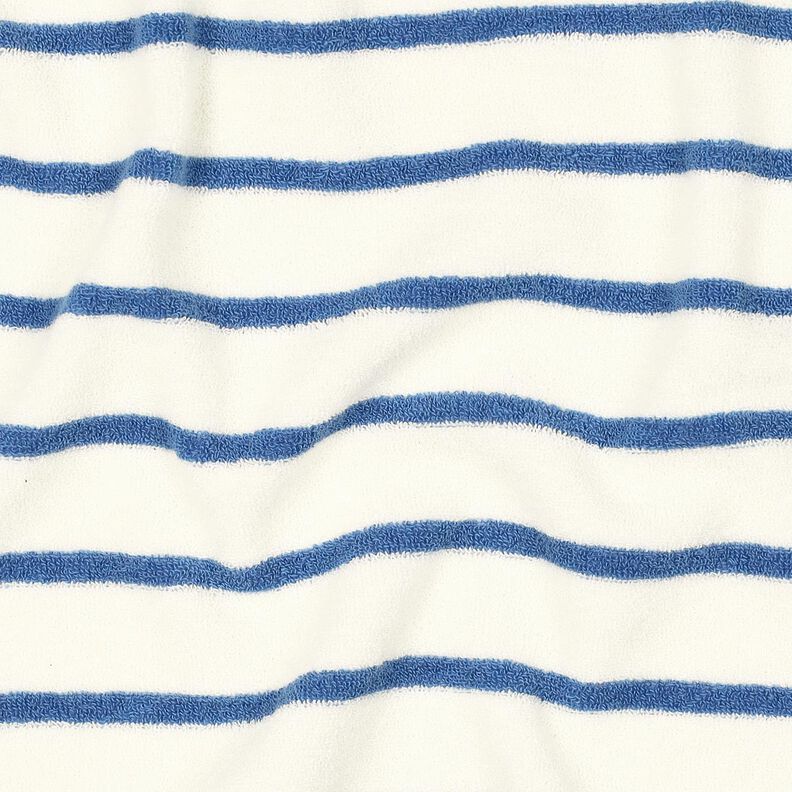 Badstof jersey Strepen – ivoor/stralend blauw,  image number 2