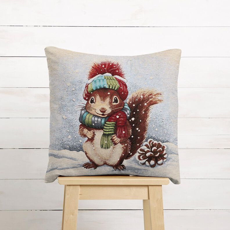 Decopaneel Gobelin schattige eekhoorn – lichtbeige/brons,  image number 5