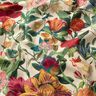 Decostof Half panama prachtige bloemen – natuur/purper,  thumbnail number 2