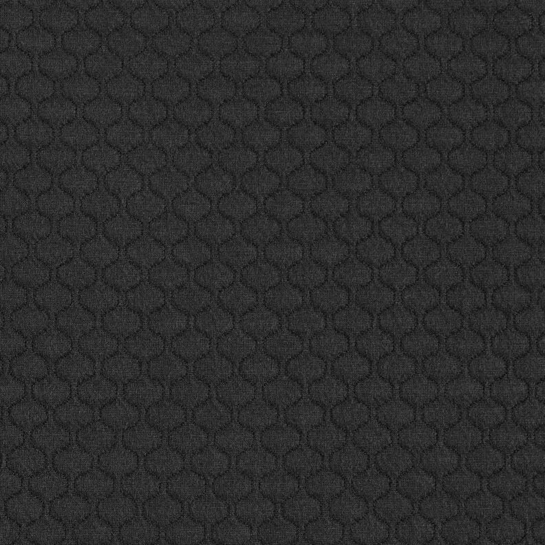 Gewatteerde jersey golven – zwart,  image number 1
