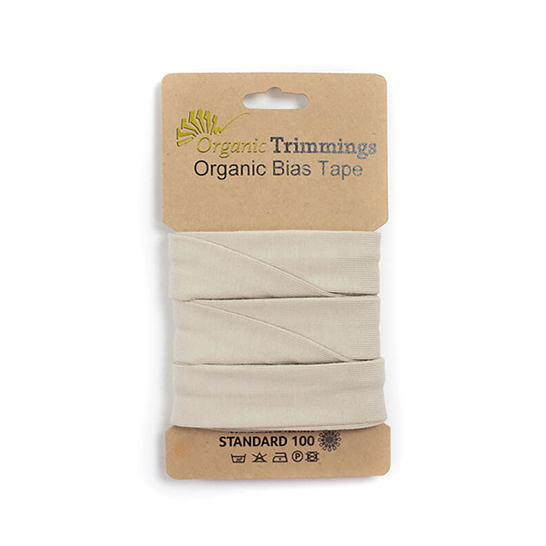 Biasband Biologische katoenjersey [3 m | 20 mm] – natuur,  image number 1