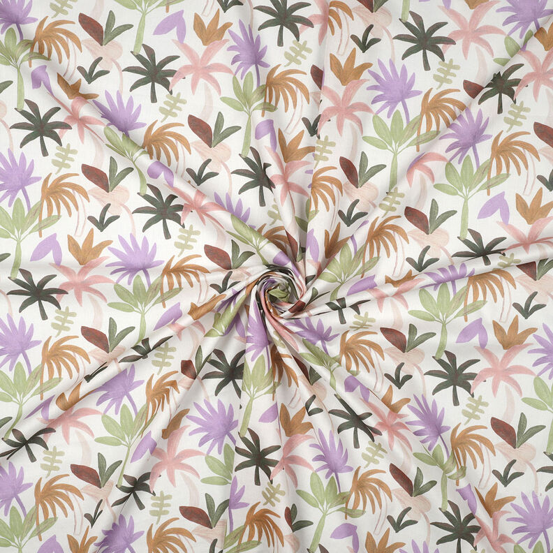 Katoenen voile palmbomen | Nerida Hansen – wit/roze,  image number 3