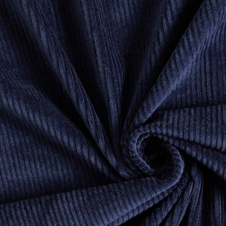 Brede rib stretch – marineblauw, image number 1