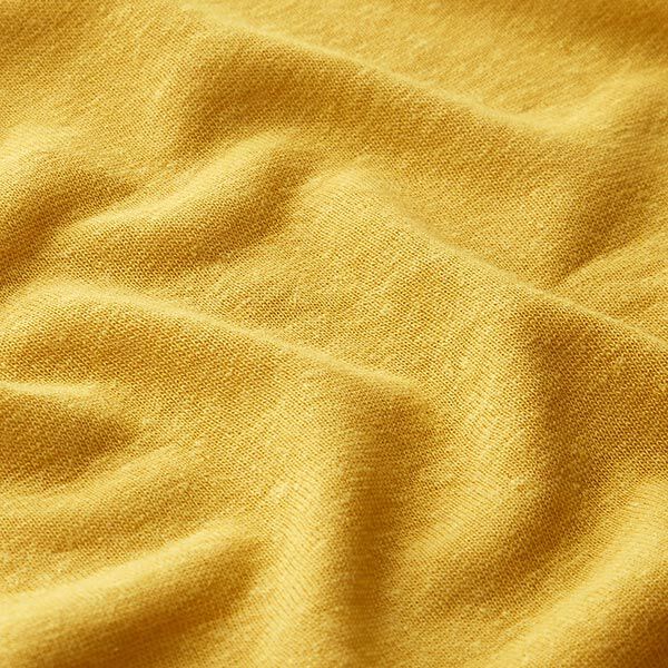 Jersey linnen-viscosemix effen – curry, image number 2