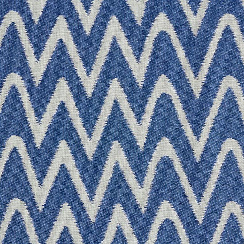 Outdoorstof jacquard Ikat patroon – blauw,  image number 1