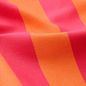Decostof Half panama Blokstrepen – intens roze/oranje, 