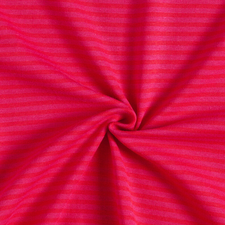 Boordstof Rondgebreide strepen – vuurrood/intens roze, image number 3