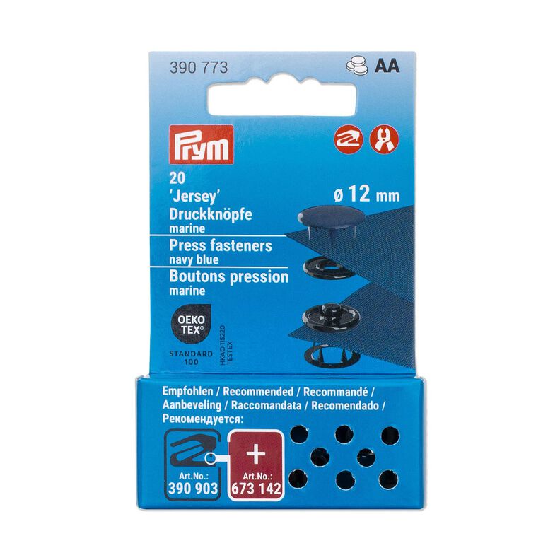 Jersey drukknopen [12 mm] | Prym – marineblauw,  image number 3