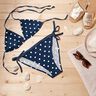 Badpakstof Polkadots – marineblauw/wit,  thumbnail number 6