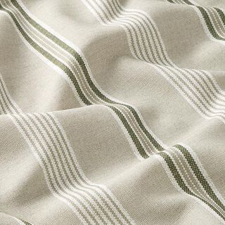 Outdoorstof Canvas Smalle strepen – groen/natuur, 