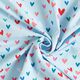 Katoenjersey Lieve hartjes | STENZO – babyblauw,  thumbnail number 4