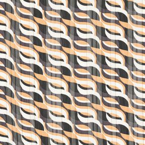 Chiffon Golven en burn-outstrepen met Glitter – beige/wit, 
