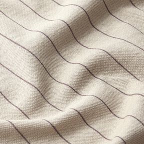 Gebreide jacquard krijtstrepen – beige/donkerbruin, 
