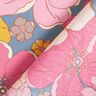 Katoenen stof Cretonne grote bloemenpracht – blauwgrijs/pink,  thumbnail number 4