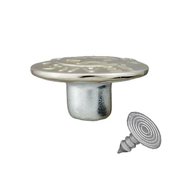 Jeanspatentknoop Ster – zilver metalen,  image number 2