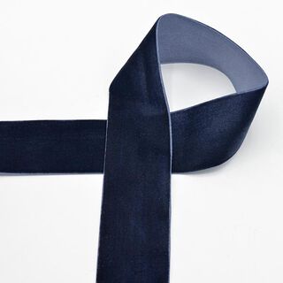Fluweelband Effen [36 mm] – marineblauw, 