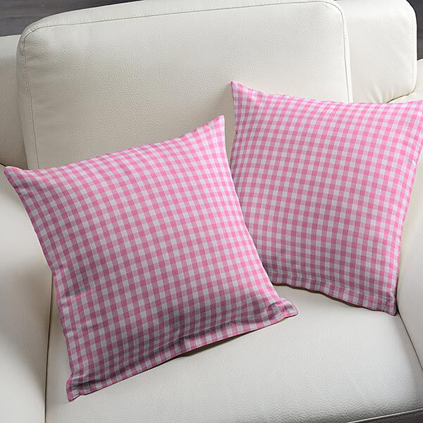 Katoenen stof Vichy - 1 cm – roze, image number 4