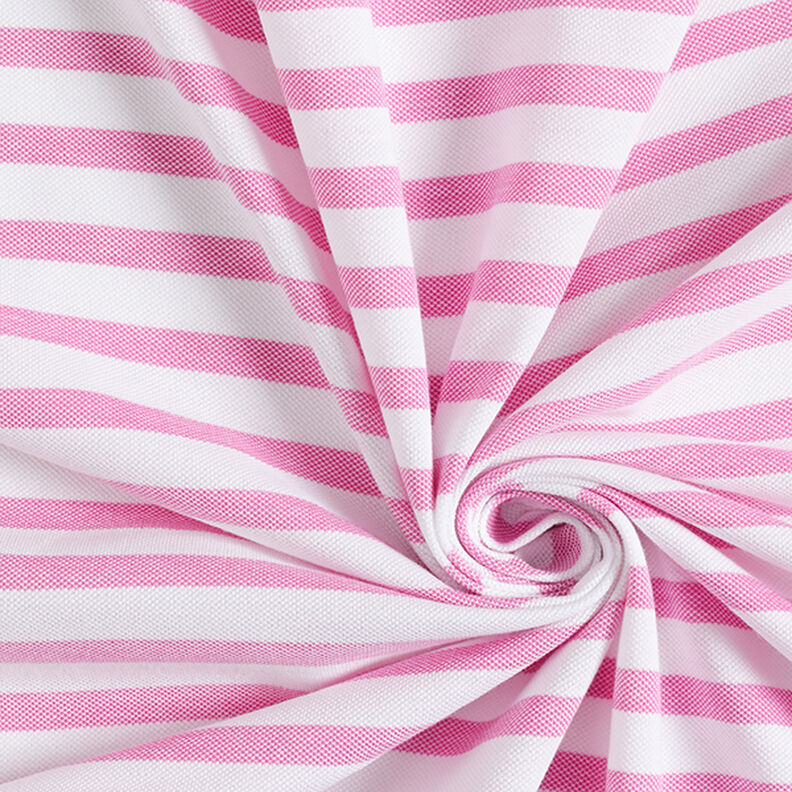 Piqué jersey strepen – wit/pink,  image number 3