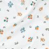 Mousseline/dubbel gehaakte stoffen Bloemetjes | Poppy Fabrics – ivoor/perzik sinaasappel,  thumbnail number 2