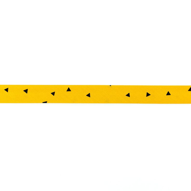 Biasband Driehoeken [20 mm] – mosterd/zwart,  image number 1