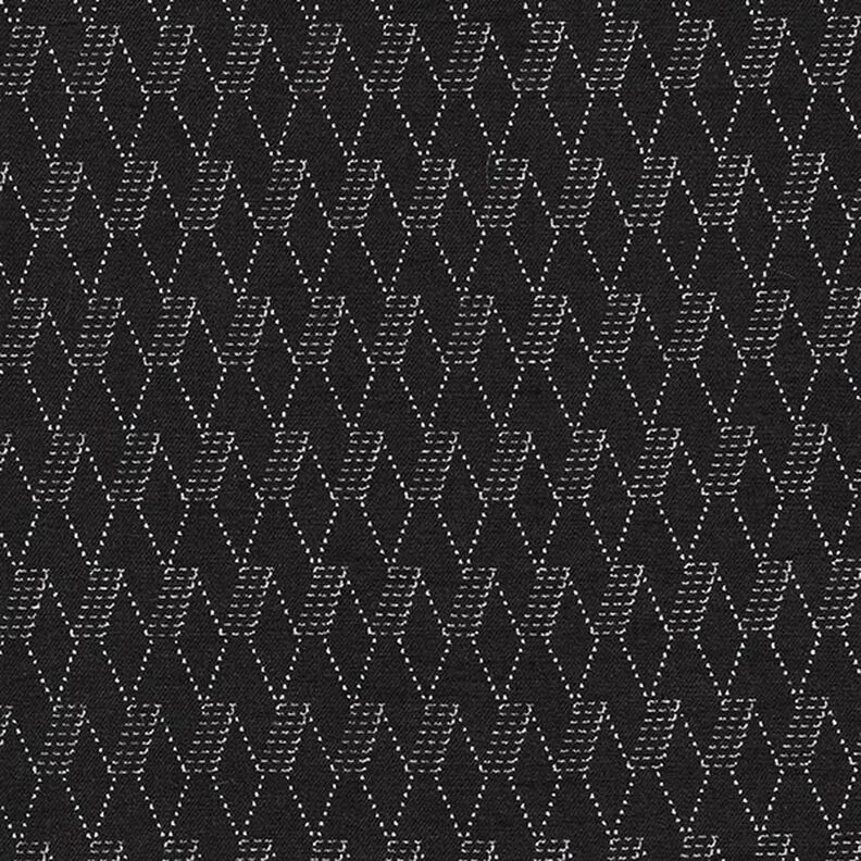 Stretch jeans abstracte ruiten – zwart,  image number 1