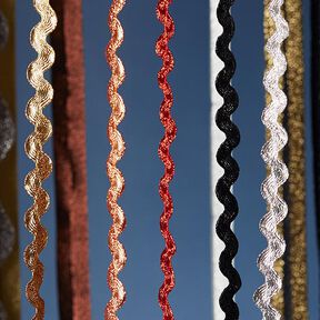 Zigzagband lurex [12 mm] - goud metalen, 