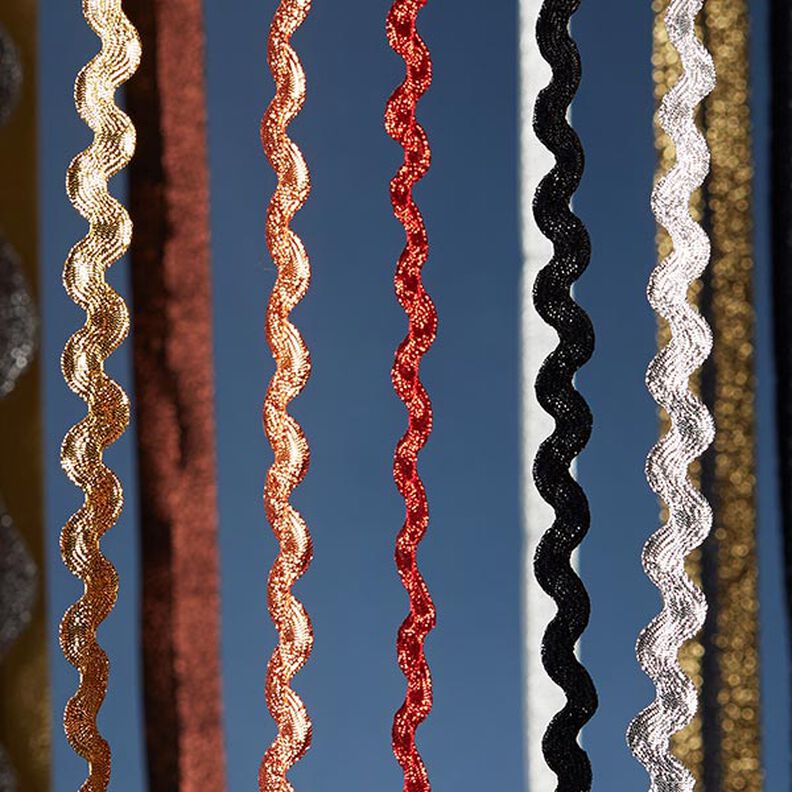 Zigzagband lurex [12 mm] - goud metalen,  image number 2