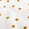 Mousseline/dubbel gehaakte stoffen Zonnebloemen – ivoor/oud goud,  thumbnail number 2