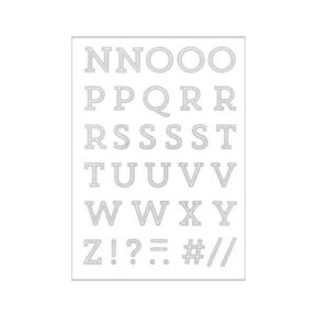 Strijkfolie glitter A-Z – zilver metalen | Rico Design, 