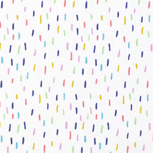 Katoenpopeline Kleurrijke strepen – wit,  image number 1