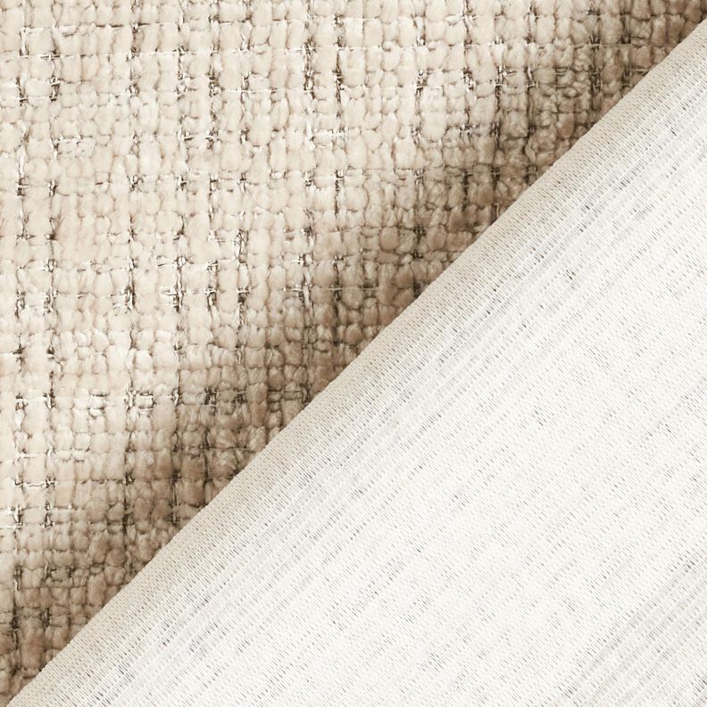 Bekledingsstof Chenille Effen – licht taupe,  image number 3