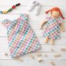 Katoenflanel diagonale ruiten met harten | by Poppy – wit/zalm,  thumbnail number 5