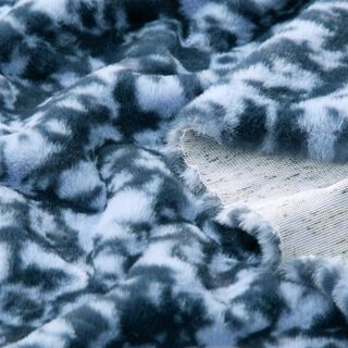 Kleurrijk imitatiebont luipaard – lichtblauw/marineblauw, 
