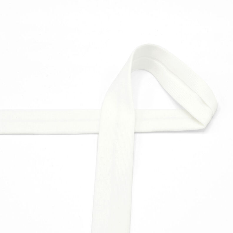 Biasband Katoenjersey [20 mm] – ecru,  image number 2