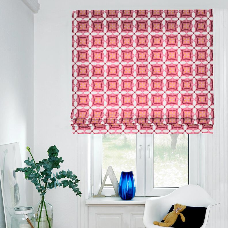 Decostof Canvas Borduurwerklook groot – pink/ivoor, image number 5