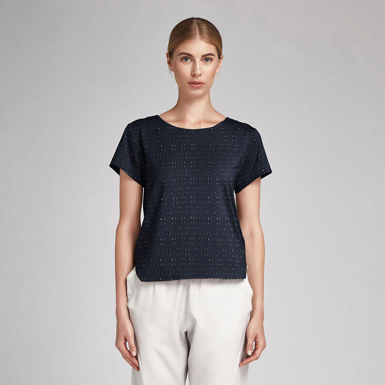 Gekreukt jersey broderie anglaise – nachtblauw,  image number 5