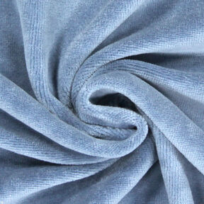 Nicki stof effen – staalblauw, 