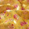 Crêpe chiffon bloemen en gouden stippen – currygeel,  thumbnail number 2
