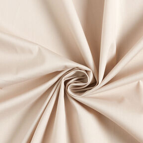 Popeline stretch Effen – lichtbeige | Stofrestant 50cm, 