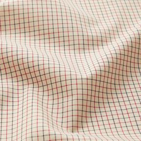 Overhemdenstof fijne ruit – beige/marineblauw, 