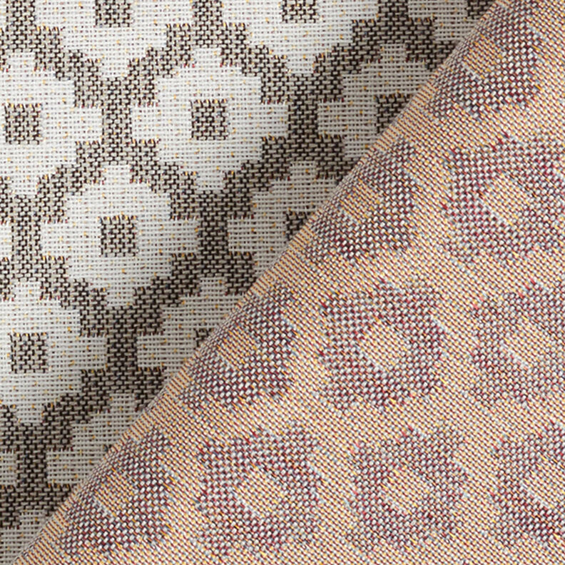 Outdoorstof jacquard Ruiten – grijs,  image number 4